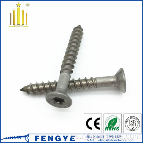 Tornillo de madera de acero inoxidable tornillo de tapping Torx